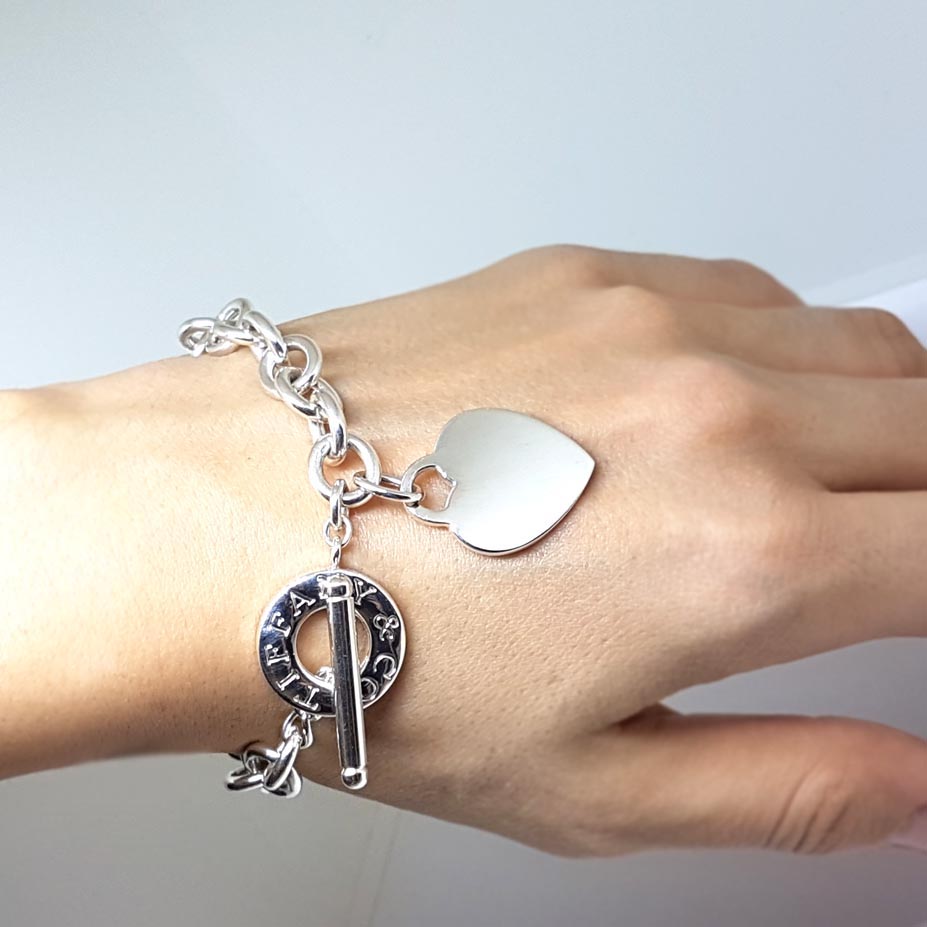 Tiffany Co Heart Charm Toggle Bracelet Smartshop Jewelry