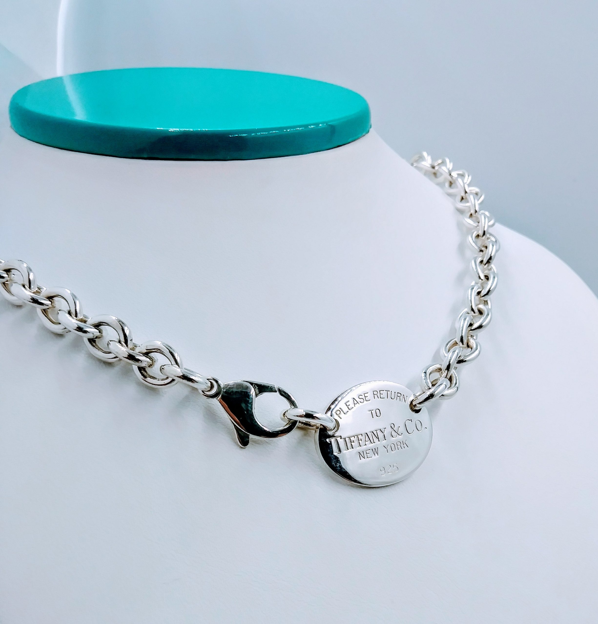 Tiffany & Co. Return to Tiffany Oval Tag Necklace Sterling Silver | eBay