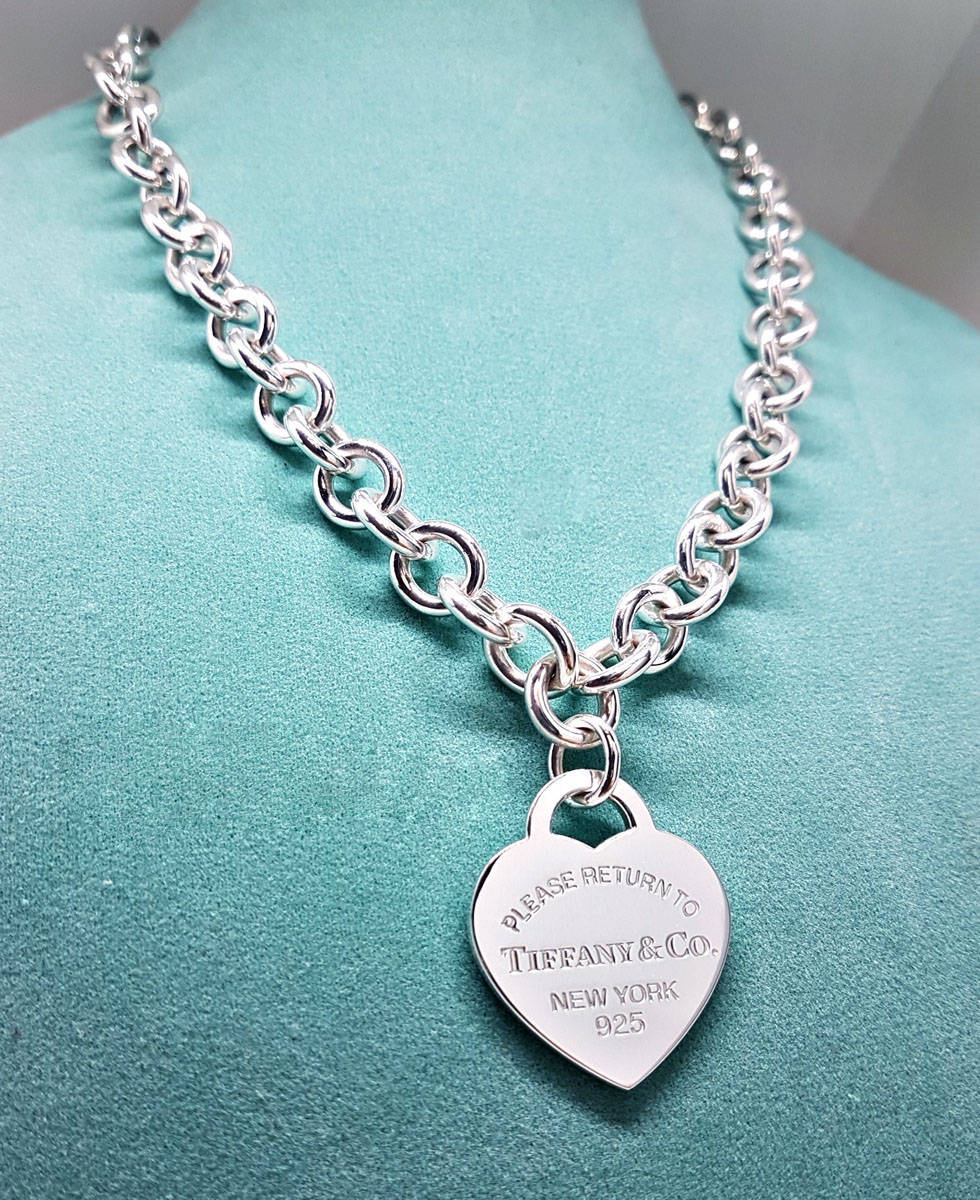 tiffany and co large heart necklace