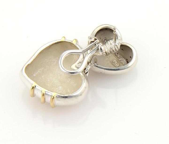 Tiffany & Co. - Vintage 18k Gold & Sterling Silver Heart Arrow Earrings ...