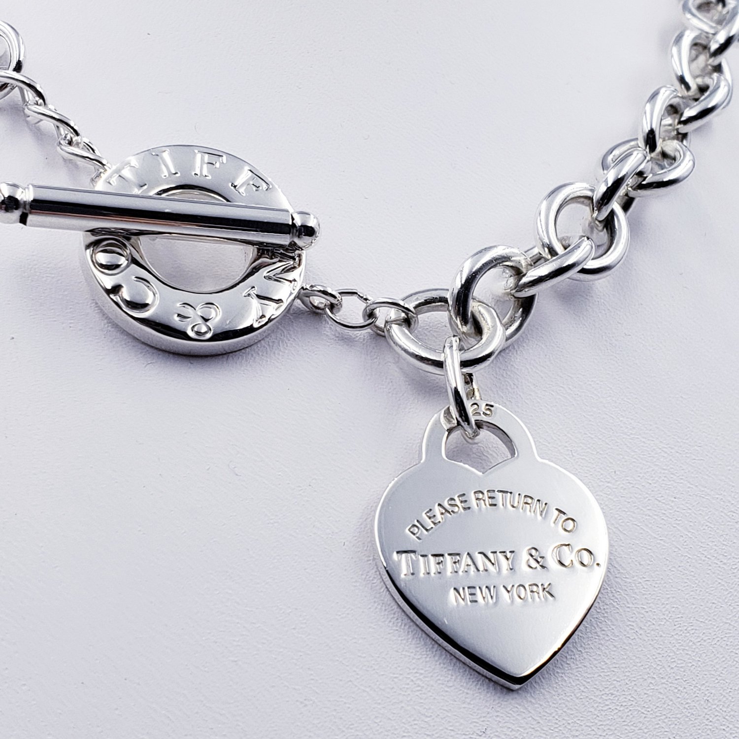 Tiffany & Co. - 17 Please Return To Tiffany & Co. 925 Sterling Silver Heart  Tag Toggle Necklace ⋆ SmartShop Jewelry