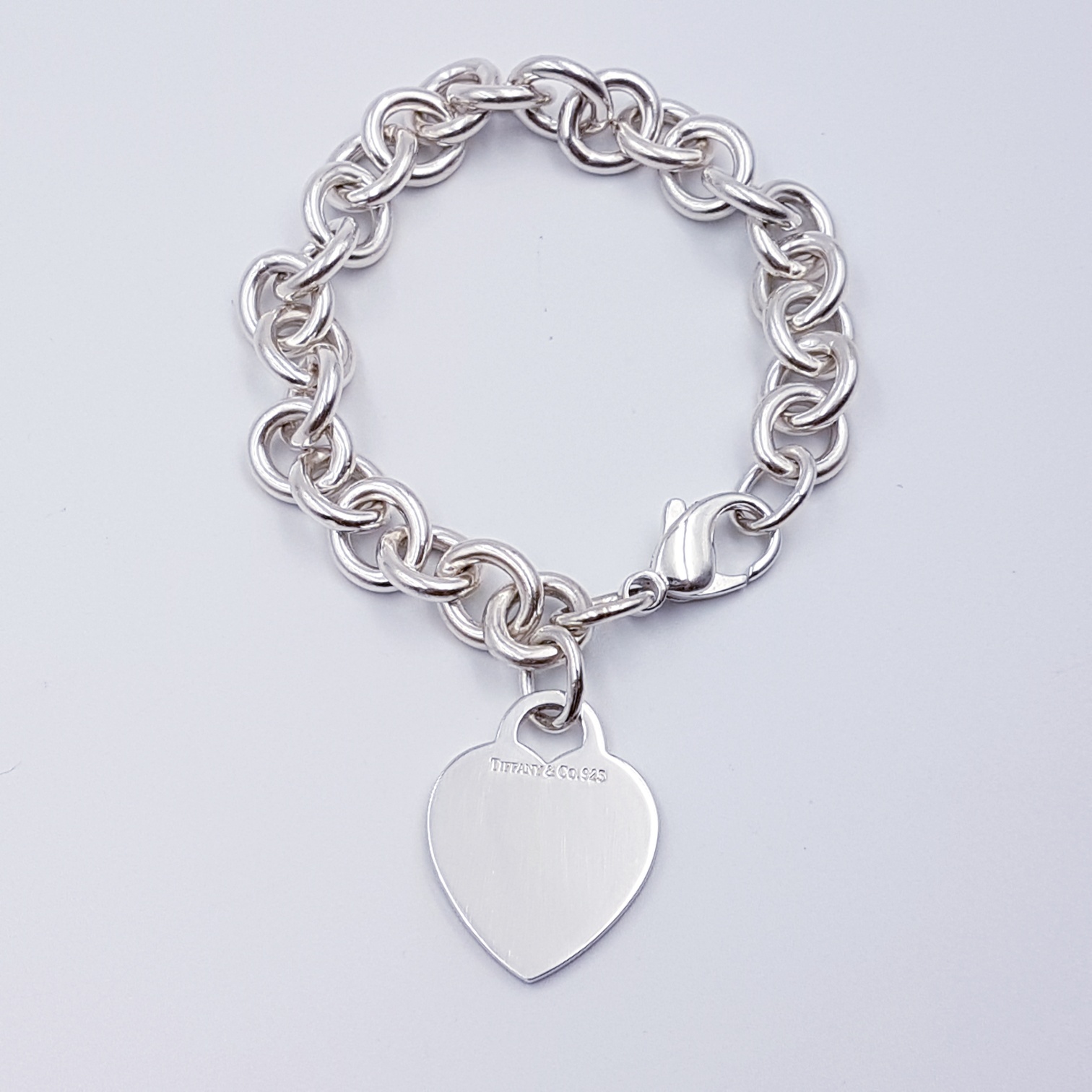 Tiffany & Co. - Engravable Heart Charm Bracelet 7