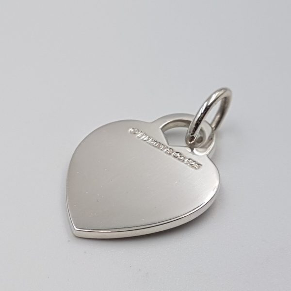 Tiffany & Co Plain Engravable Sterling Silver Heart Charm 1