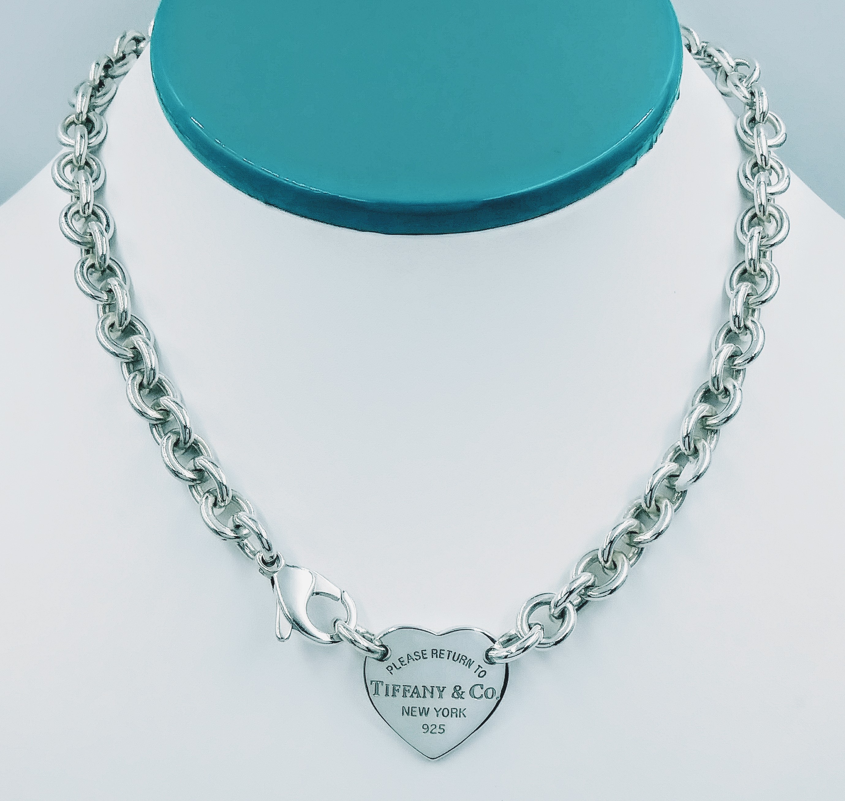tiffany heart tag choker necklace